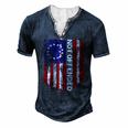 Betsy Ross Flag 1776 Not Offended Vintage American Flag Usa Men's Henley T-Shirt Navy Blue