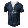 Call Of Daddy Parenting Ops Gamer Dads Fathers Day Men's Henley T-Shirt Navy Blue