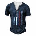 Cornhole American Flag 4Th Of July Bags Player Novelty Men's Henley T-Shirt Navy Blue