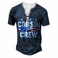 Cousin Crew 4Th Of July Patriotic American Family Matching Men's Henley T-Shirt Navy Blue