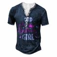 Dad Of The Birthday Girl Cute Pink Matching Family Men's Henley T-Shirt Navy Blue