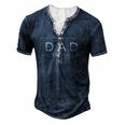 Mens Dad Est 2022 Promoted To Daddy 2022 Fathers Day Men's Henley T-Shirt Navy Blue
