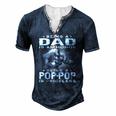 Mens Being A Dad Is An Honor Being A Pop-Pop Is Priceless Grandpa Men's Henley T-Shirt Navy Blue