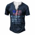 Dad No Matter How Hard Life Gets At Least Happy Fathers Day Men's Henley T-Shirt Navy Blue