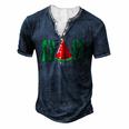 Mens Dad Watermelon Summer Fruit Dad Fathers Day Men's Henley T-Shirt Navy Blue