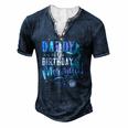Daddy Of The Birthday Mermaid Family Matching Party Squad Men's Henley T-Shirt Navy Blue