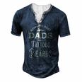 Dads With Tattoos And Beards Men's Henley T-Shirt Navy Blue