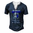 Distressed My Grandpa Is A Police Officer Tee Men's Henley T-Shirt Navy Blue