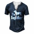 The Dogfather Dog Glen Of Imaal Terrier Men's Henley T-Shirt Navy Blue