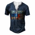 Dont Mess With My Faith Family Flag Country Gun Liberty 4Th Of July Men's Henley T-Shirt Navy Blue