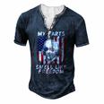 My Farts Smell Like Freedom Jefferson 4Th July Flag Men's Henley T-Shirt Navy Blue