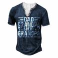 Mens Fathers Day From Grandkids Dad Grandpa Great Grandpa Men's Henley T-Shirt Navy Blue