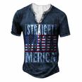 Fourth Of July July 4Th Merica Usa Flag Dad Joke Men's Henley T-Shirt Navy Blue