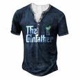 The Gin Father Gin And Tonic Classic Men's Henley T-Shirt Navy Blue