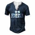 Mens Grooms Entourage Bachelor Stag Party Men's Henley T-Shirt Navy Blue