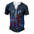 Happy 4Th Of July American Flag Fireworks Patriotic Outfits Men's Henley T-Shirt Navy Blue