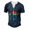 Hunting Dad Like A Regular Dad But Cooler Fathers Day Hunt Design Men's Henley Button-Down 3D Print T-shirt Navy Blue