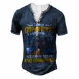 Hunting Only 3 Days In Week Men's Henley Button-Down 3D Print T-shirt Navy Blue