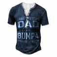 I Have Two Titles Dad And Bumpa And I Rock Them Both Men's Henley Button-Down 3D Print T-shirt Navy Blue