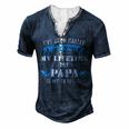 Mens Ive Been Called Lot Of Name But Papa Is My Favorite Fathers Men's Henley T-Shirt Navy Blue