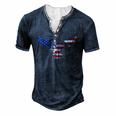Liberty Freedom 4Th Of July Patriotic Us Flag Bald Eagle Men's Henley T-Shirt Navy Blue