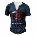 In My Memory Of My Dad Amyloidosis Awareness Men's Henley T-Shirt Navy Blue