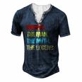 Mens Morris The Man The Myth The Legend Men's Henley T-Shirt Navy Blue Mens Morris The Man The Myth The Legend Men's Henley T-Shirt Navy Blue