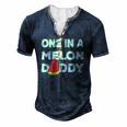 Mens One In A Melon Daddy Watermelon Dad Fathers Day Men's Henley T-Shirt Navy Blue