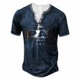 Pai Like Dad Only Cooler Tee- For A Portuguese Father Men's Henley T-Shirt Navy Blue