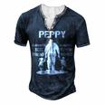 Peppy Grandpa Peppy Best Friend Best Partner In Crime Men's Henley T-Shirt Navy Blue
