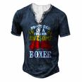 Proud Dad Of A Freakin Awesome Boxer For Boxing Dads Men's Henley T-Shirt Navy Blue