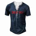 Mens Rad Dad Cool Vintage Rock And Roll Fathers Day Papa Men's Henley T-Shirt Navy Blue