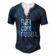 Reel Cool Bubba Fishing Fathers Day Fisherman Bubba Men's Henley T-Shirt Navy Blue