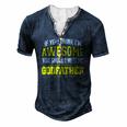 If You Think Im Awesome You Should Meet My Godfather Men's Henley T-Shirt Navy Blue
