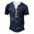 World Country Flags Unity Peace Men's Henley T-Shirt Navy Blue
