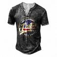 4Th Of July Dad Papa Like A Grandpa Only Cooler Men's Henley T-Shirt Dark Grey