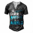 Abuelo Grandpa My Favorite People Call Me Abuelo V2 Men's Henley T-Shirt Dark Grey
