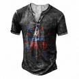 Mens All American Dad 4Th Of July Family Matching Cute Holiday Men's Henley T-Shirt Dark Grey