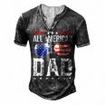 All American Dad 4Th Of July Us Patriotic Pride V2 Men's Henley T-Shirt Dark Grey