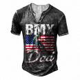 American Flag Bmx Dad Fathers Day 4Th Of July Men's Henley T-Shirt Dark Grey