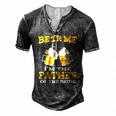 Beer Me Im The Father Of The Bride Fathers Day Men's Henley T-Shirt Dark Grey