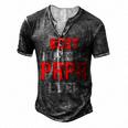 Best Buking Papa Ever Papa T-Shirt Fathers Day Gift Men's Henley Button-Down 3D Print T-shirt Dark Grey