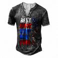 Best Effin’ Step Dad 4Th Of July Ever Shoes Trace Flag Men's Henley T-Shirt Dark Grey