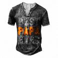 Best Papa Ever 2 Papa T-Shirt Fathers Day Gift Men's Henley Button-Down 3D Print T-shirt Dark Grey