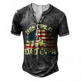 Best Pilot Dad Ever Fathers Day American Flag 4Th Of July Men's Henley T-Shirt Dark Grey