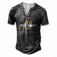 Call Of Daddy Parenting Ops Gamer Dads Fathers Day Men's Henley T-Shirt Dark Grey