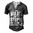 Cool Welding Art For Men Women Welder Iron Worker Pipeliner Men's Henley T-Shirt Dark Grey