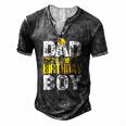 Dad Of The Bday Boy Construction Bday Party Hat Men Men's Henley T-Shirt Dark Grey
