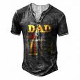 Dad Crossword Puzzle Fathers Day Love Word Games Saying Men's Henley T-Shirt Dark Grey
