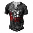 Mens Dad A Real American Hero Daddy Gun Rights Ar-15 4Th Of July Men's Henley T-Shirt Dark Grey